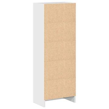  Bookcase High Gloss White 40x24x109 cm Engineered Wood