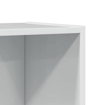  Bookcase High Gloss White 40x24x109 cm Engineered Wood