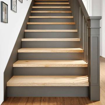  Stair Treads 2 pcs Untreated 100x30x2 cm Solid Wood Oak