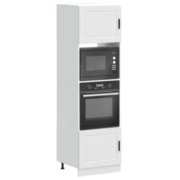  Oven Cabinets 2 pcs Porto White Engineered Wood