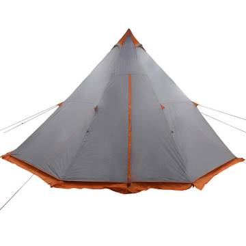  Family Tent Tipi 6-Person Grey and Orange Waterproof