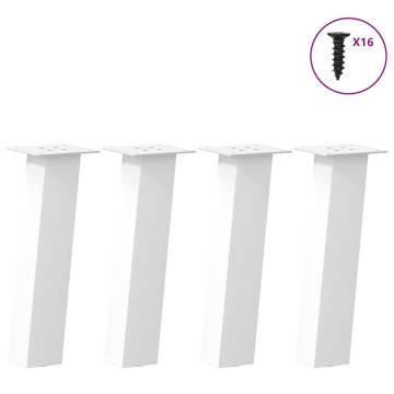  Coffee Table Legs 4 pcs White 30 cm Steel