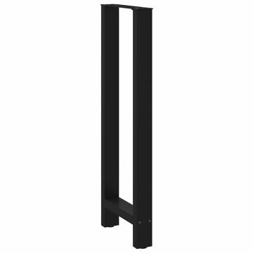  Coffee Table Legs Black 2 pcs 40x(110-111) cm Steel