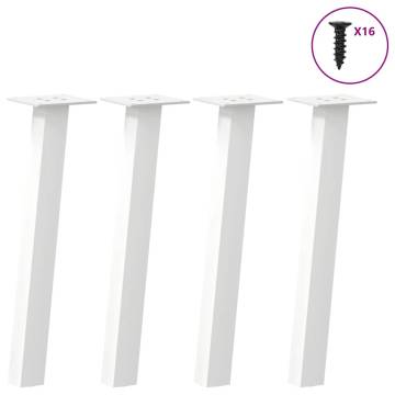  Coffee Table Legs 4 pcs White 30 cm Steel