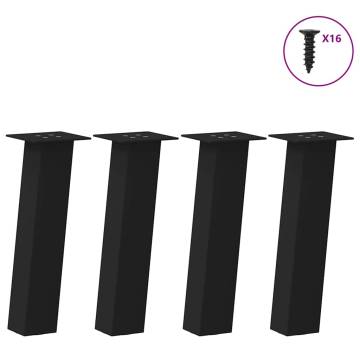  Coffee Table Legs 4 pcs Black 42 cm Steel