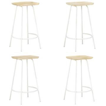 Bar Stools 4 pcs Solid Mango Wood