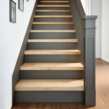  Stair Treads 2 pcs Untreated 80x25x2 cm Solid Wood Oak