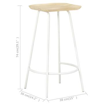 Bar Stools 4 pcs Solid Mango Wood