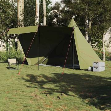  Family Tent Tipi 6-Person Olive Green Waterproof