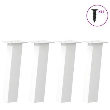  Coffee Table Legs 4 pcs White 42 cm Steel