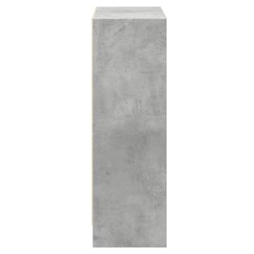  Bookshelf Concrete Grey 80x24x75 cm Engineered Wood