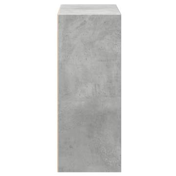  2-Tier Book Cabinet Concrete Grey 40x30x76.5 cm Engineered Wood