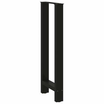  Coffee Table Legs Black 2 pcs 50x(100-101) cm Steel