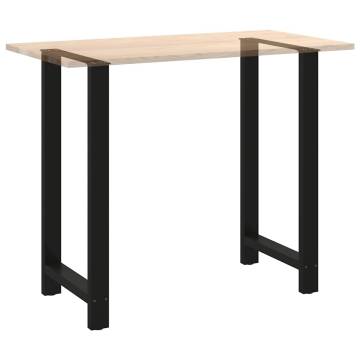  Coffee Table Legs Black 2 pcs 60x(110-111) cm Steel