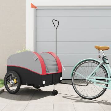 Bike Trailer Black and Red 45 kg Iron