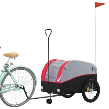 Bike Trailer Black and Red 45 kg Iron