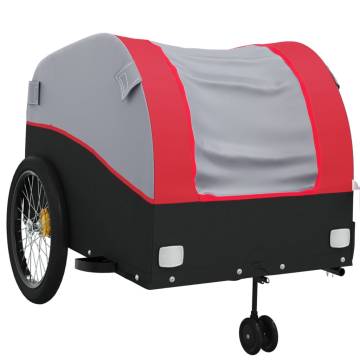 Bike Trailer Black and Red 45 kg Iron