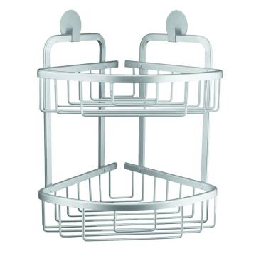 Kleine Wolke Double Shower Rack Triangular Rocco Aluminium