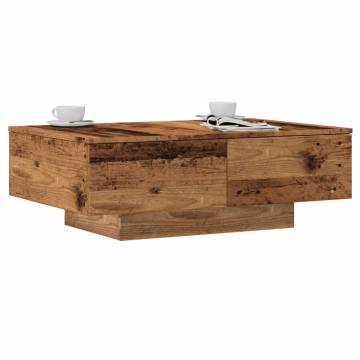  Coffee Table Old Wood 90x60x31 cm Engineered Wood