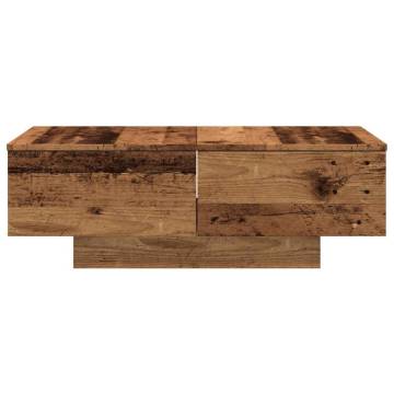  Coffee Table Old Wood 90x60x31 cm Engineered Wood