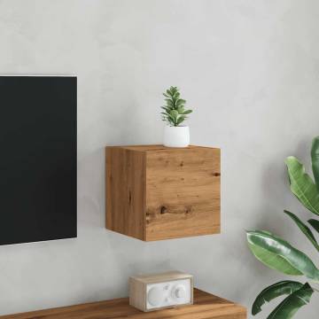  Wall Mounted TV Cabinet Artisan Oak 30.5x30x30 cm