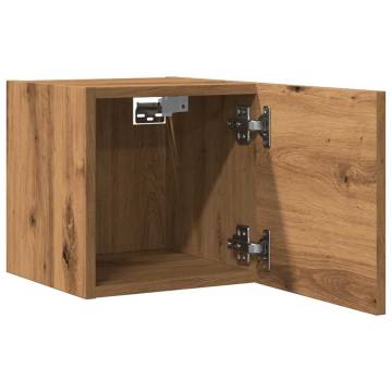  Wall Mounted TV Cabinet Artisan Oak 30.5x30x30 cm