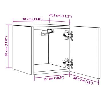  Wall Mounted TV Cabinet Artisan Oak 30.5x30x30 cm