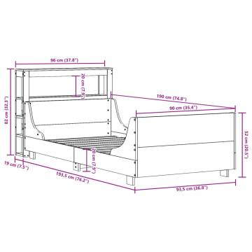  Bed Frame without Mattress White 90x190 cm Single Solid Wood Pine