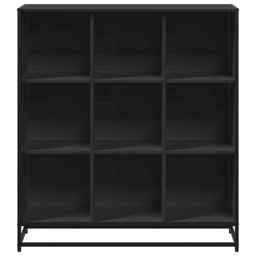  Bookcase Black 97.5x33x107.5 cm Engineered Wood and Metal