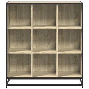  Bookcase Sonoma Oak 97.5x33x107.5 cm Engineered Wood and Metal