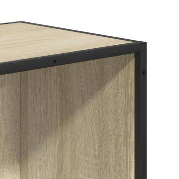  Bookcase Sonoma Oak 97.5x33x107.5 cm Engineered Wood and Metal