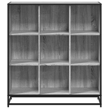  Bookcase Grey Sonoma 97.5x33x107.5 cm Engineered Wood and Metal