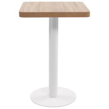 Bistro Table Light Brown 50x50 cm MDF