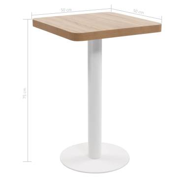 Bistro Table Light Brown 50x50 cm MDF