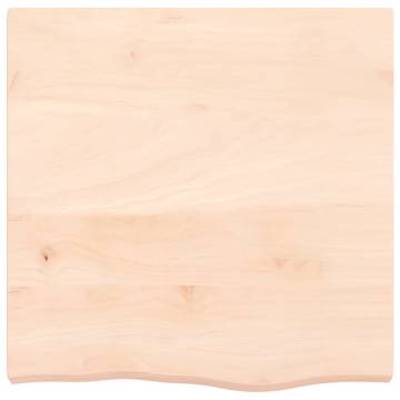 Table Top 60x60x(2-6) cm Untreated Solid Wood Oak