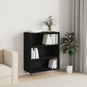 Bookcase Black 69.5x32.5x90 cm Engineered Wood