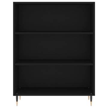 Bookcase Black 69.5x32.5x90 cm Engineered Wood