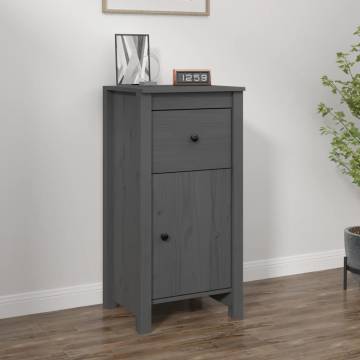 Sideboard Grey 40x35x80 cm Solid Wood Pine