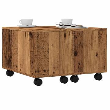  Coffee Table Old Wood 60x60x38 cm Engineered Wood