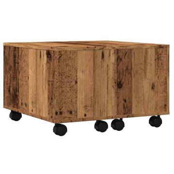  Coffee Table Old Wood 60x60x38 cm Engineered Wood