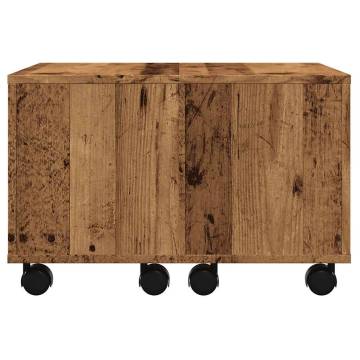  Coffee Table Old Wood 60x60x38 cm Engineered Wood