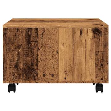  Coffee Table Old Wood 60x60x38 cm Engineered Wood