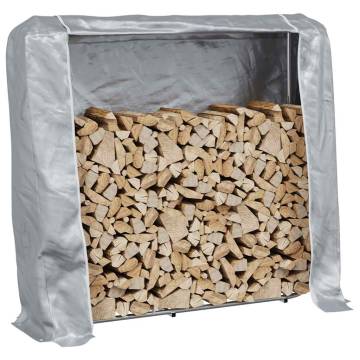  Firewood Rack with Rain Cover 150x25x150 cm Galvanised steel