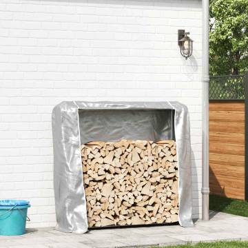  Firewood Rack with Rain Cover 150x25x150 cm Galvanised steel