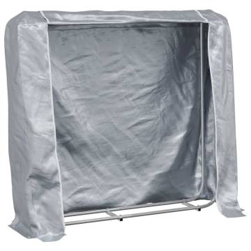  Firewood Rack with Rain Cover 150x25x150 cm Galvanised steel