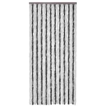 Insect Curtain Grey and White 100x220 cm Chenille