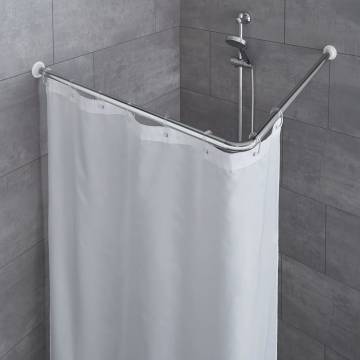 Kleine Wolke Corner Shower Curtain Rod 90x90 cm Chrome