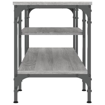 TV Cabinet Grey Sonoma 121x35x45 cm Engineered Wood&Iron