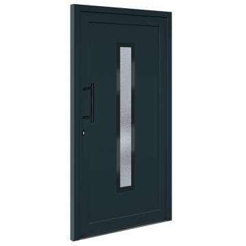 Front Door Anthracite 108x200 cm PVC