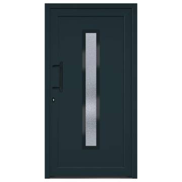 Front Door Anthracite 108x200 cm PVC